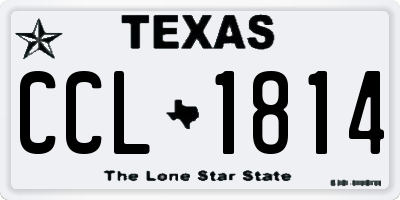 TX license plate CCL1814