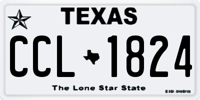 TX license plate CCL1824