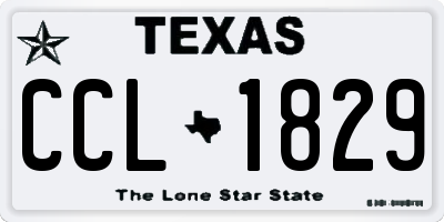 TX license plate CCL1829