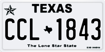 TX license plate CCL1843