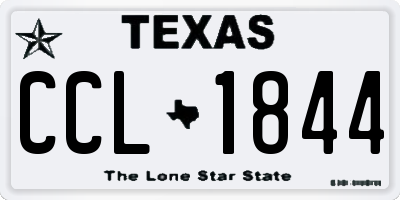 TX license plate CCL1844