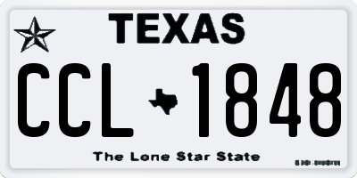 TX license plate CCL1848