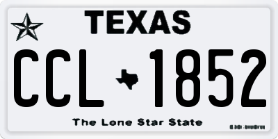TX license plate CCL1852