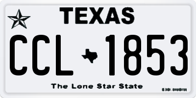 TX license plate CCL1853