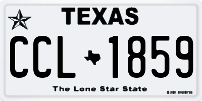 TX license plate CCL1859