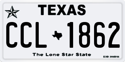 TX license plate CCL1862