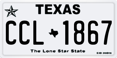 TX license plate CCL1867