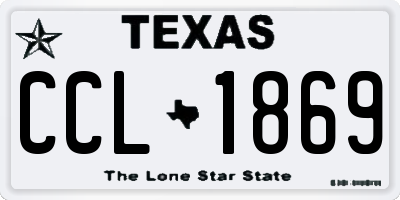 TX license plate CCL1869