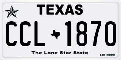 TX license plate CCL1870
