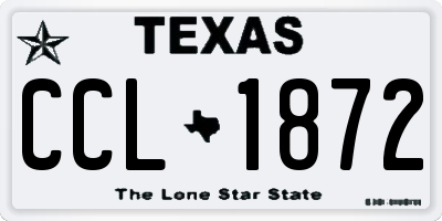TX license plate CCL1872