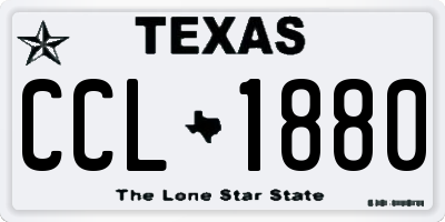 TX license plate CCL1880
