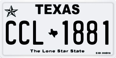 TX license plate CCL1881