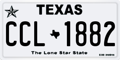TX license plate CCL1882