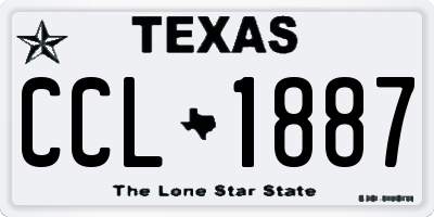 TX license plate CCL1887