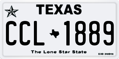 TX license plate CCL1889