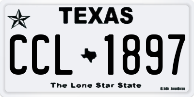 TX license plate CCL1897