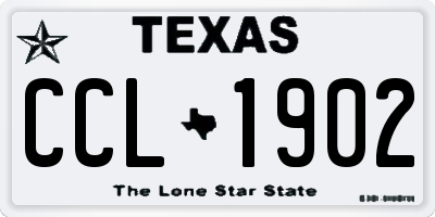 TX license plate CCL1902