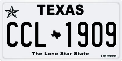 TX license plate CCL1909