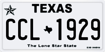TX license plate CCL1929