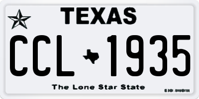 TX license plate CCL1935