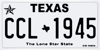 TX license plate CCL1945