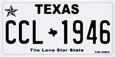 TX license plate CCL1946