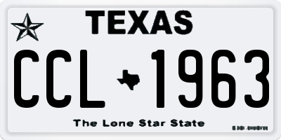 TX license plate CCL1963