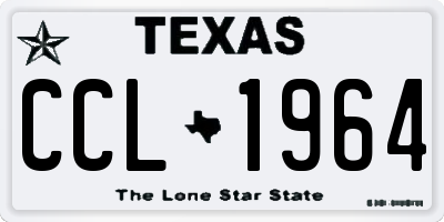 TX license plate CCL1964