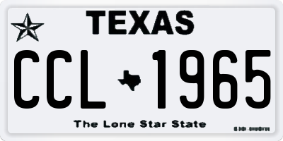 TX license plate CCL1965