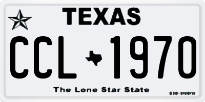 TX license plate CCL1970