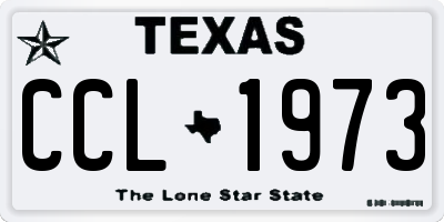 TX license plate CCL1973
