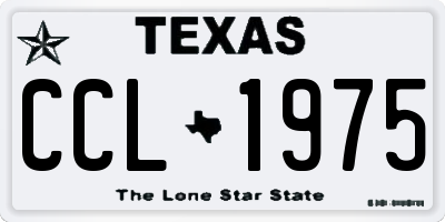 TX license plate CCL1975