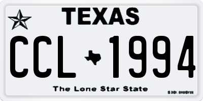 TX license plate CCL1994