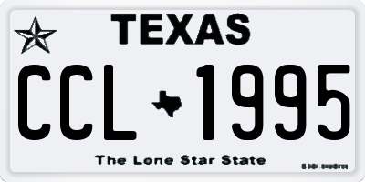 TX license plate CCL1995