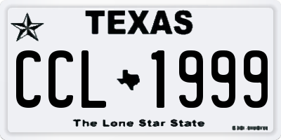 TX license plate CCL1999