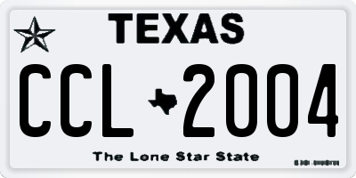 TX license plate CCL2004