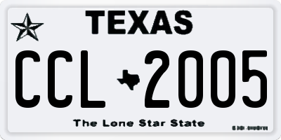 TX license plate CCL2005