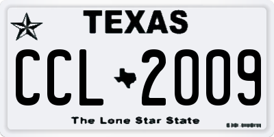 TX license plate CCL2009