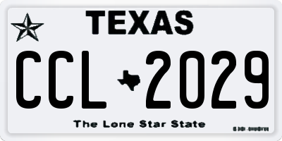 TX license plate CCL2029
