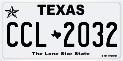 TX license plate CCL2032