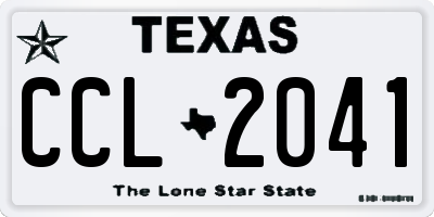 TX license plate CCL2041