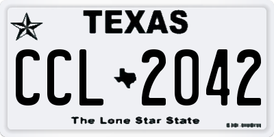 TX license plate CCL2042