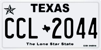 TX license plate CCL2044