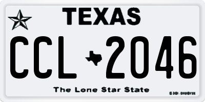 TX license plate CCL2046