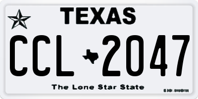 TX license plate CCL2047