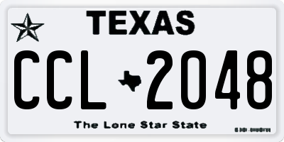 TX license plate CCL2048