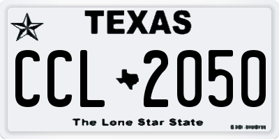 TX license plate CCL2050