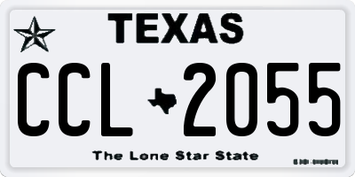 TX license plate CCL2055