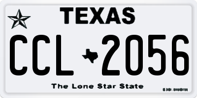 TX license plate CCL2056