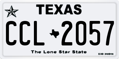 TX license plate CCL2057